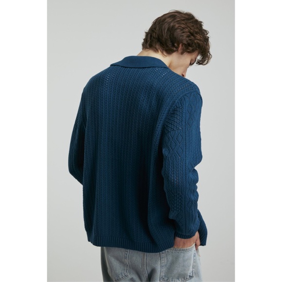 NWT UO Zev Button-Down Polo Sweater - Picture 2 of 4